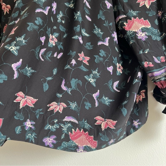 Natalie Martin Renata Blouse in Lotus Print Nero - Picture 10 of 16